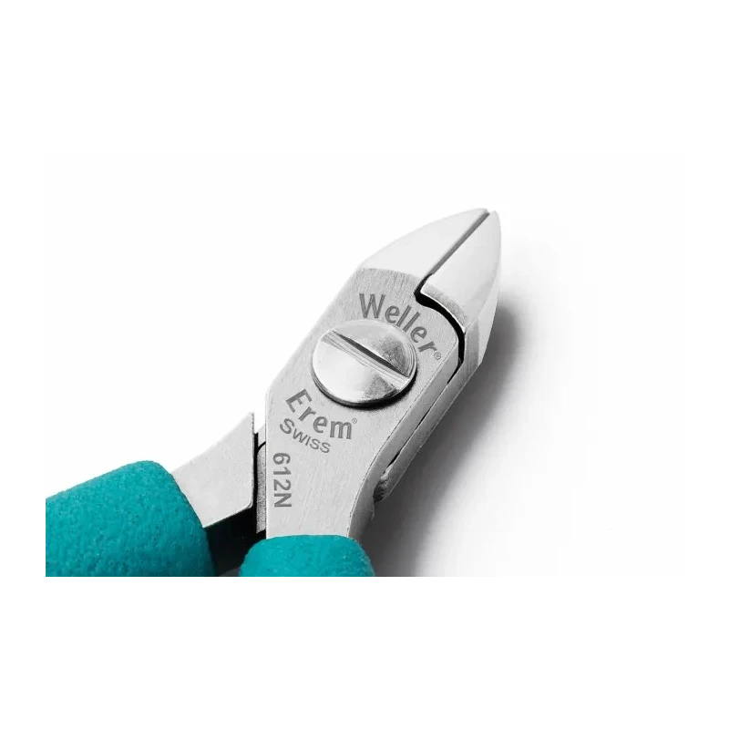 Weller Erem 2-Piece Side Cutter, 110mm Overall Length, Semi-Flush Oval Head Jaw, 15mm Jaw Length, ESD Safe, Comfort 612N