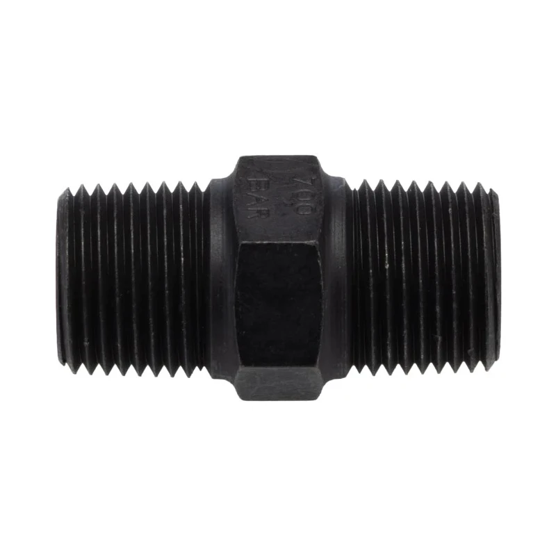 Hi-Force HF17 Steel Straight Nipple Fitting 3/8 NPT NPT, Maximum Operating Pressure 700 bar HF17