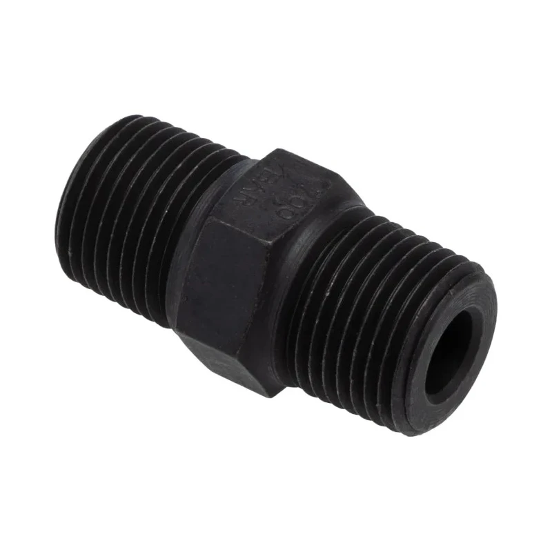 Hi-Force HF17 Steel Straight Nipple Fitting 3/8 NPT NPT, Maximum Operating Pressure 700 bar HF17