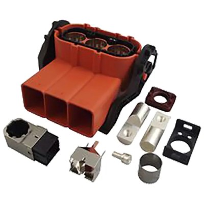 Amphenol Industrial UPC RADSOK EV Connector Male 250A, 1000V, 3 Contacts, Right Angle, IP67 IP69K UPCP013ALS2