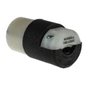 Hubbell Insulgrip 15A 125V NEMA 5-15R Female Mains Connector Black Nylon Body Screw Termination HBL5269C