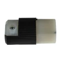 Hubbell Insulgrip 15A 125V NEMA 5-15R Female Mains Connector Black Nylon Body Screw Termination HBL5269C