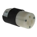 Hubbell Insulgrip 15A 125V NEMA 5-15R Female Mains Connector Black Nylon Body Screw Termination HBL5269C