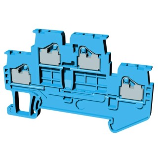Omron Non-Fuse DIN Rail Terminal Blue, 1.5mm² Cable CSA, 2-Level Push-in Terminal Block XW5T-P1.5-1.1-2BL