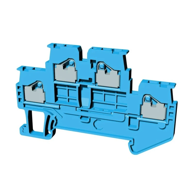 Omron Non-Fuse DIN Rail Terminal Blue, 1.5mm² Cable CSA, 2-Level Push-in Terminal Block XW5T-P1.5-1.1-2BL