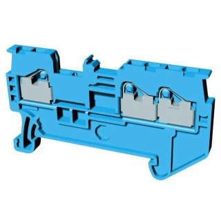 Omron XW5T Series Non-Fuse DIN Rail Terminal Blue 1.5mm² 1-Level Push-in XW5T-P1.5-1.2-1BL