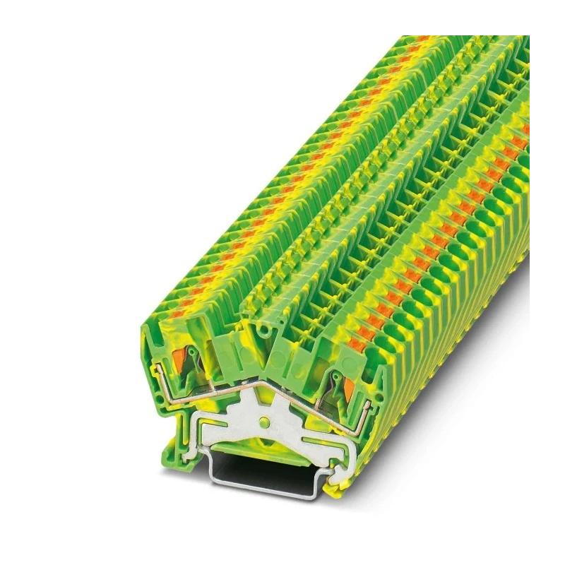 Phoenix Contact PTS 4-PE Series Earth Terminal Block Green Yellow 0.2-6 mm² 1-Level Push-in 3213603