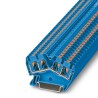 Phoenix Contact PTS 4-QUATTRO BU Series Feed Through Terminal Block Blue, 0.2mm² to 6 mm², Push-in, 32A, 800V 3213608