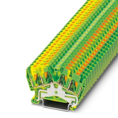 Phoenix Contact Earth Terminal Block PTS 4-QUATTRO-PE Series Yellow Green 0.2-6 mm² 1-Level Push-in 3213609