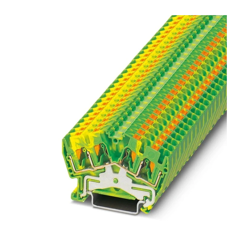 Phoenix Contact Earth Terminal Block PTS 4-QUATTRO-PE Series Yellow Green 0.2-6 mm² 1-Level Push-in 3213609