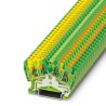 Phoenix Contact Earth Terminal Block PTS 4-QUATTRO-PE Series Yellow Green 0.2-6 mm² 1-Level Push-in 3213609