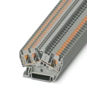 Phoenix Contact PTS 4-TWIN Series Feed Through Terminal Block Grey, 0.2mm² to 6 mm², 1-Level, Push-in Terminal Block 3213604