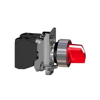 Schneider Electric Knob Selector Switch SPDT, 3 Positions, Illuminated, 22 mm Cutout Diameter XB4BK134B5