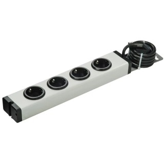 Bodo Ehmann 16A 250V AC 4 Gang Extension Lead 1.5m Cable Type F German Schuko 0600X00042031