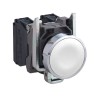 Schneider Electric Harmony XB4 Series Push Button Switch, Spring Return, Panel Mount, 22 mm Cutout, SPST, White LED XB4BA11