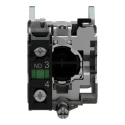 Schneider Electric Harmony XB4 Series Push Button Switch, Spring Return, Panel Mount, 22 mm Cutout, SPST, White LED XB4BA11
