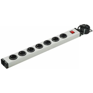 Bodo Ehmann 7 Gang Extension Lead with Type F German Schuko Socket 16A 250V 1.5m Cable 0601X00072031