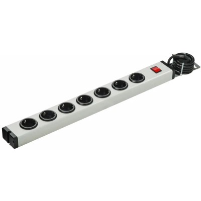 Bodo Ehmann 7 Gang Extension Lead with Type F German Schuko Socket 16A 250V 1.5m Cable 0601X00072031