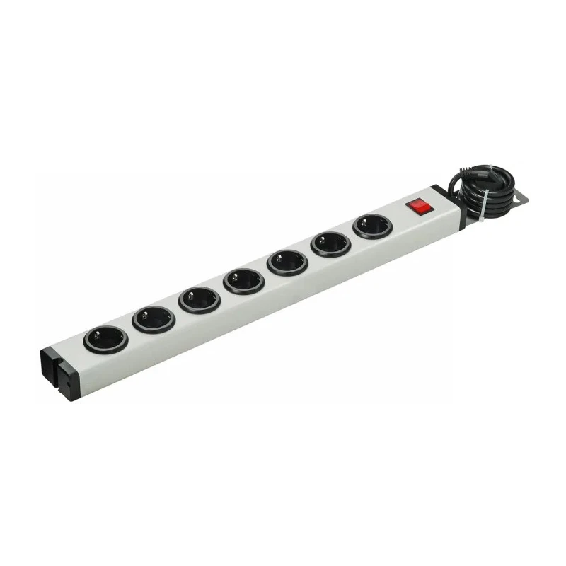 Bodo Ehmann 7 Gang Extension Lead with Type F German Schuko Socket 16A 250V 1.5m Cable 0601X00072031