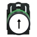Schneider Electric Push Button Switch, Harmony XB5 Series, Slow Break, Panel Mount, 22 mm Cutout, SPST, White LED XB5AA3341