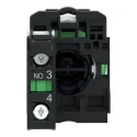 Schneider Electric Push Button Switch, Harmony XB5 Series, Slow Break, Panel Mount, 22 mm Cutout, SPST, White LED XB5AA3341
