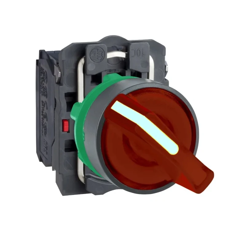 Schneider Electric Harmony XB5 Knob Selector Switch SPDT Illum 2 Positions 22 mm Cutout Diameter XB5AK124B5