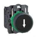 Schneider Electric Harmony XB5 Series Panel Mount Push Button Switch SPST, Spring Return, Black LED, 22 mm Cutout XB5AA3351