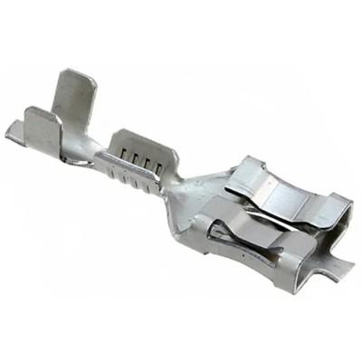 TE Connectivity FASTON .250 Silver Uninsulated Female Spade Connector, Crimp, 3 (Section E-E) mm, 4.6 (Section 2178438-1