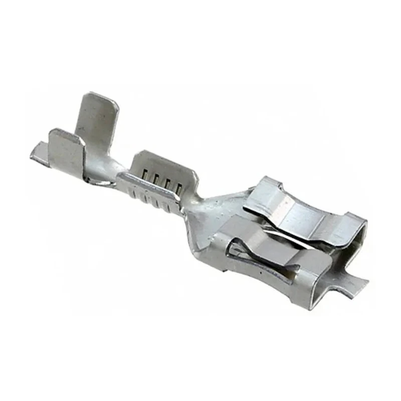 TE Connectivity FASTON .250 Silver Uninsulated Female Spade Connector, Crimp, 3 (Section E-E) mm, 4.6 (Section 2178438-1