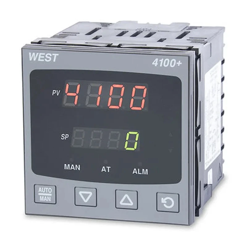 West Instruments P4100+ Panel Mount PID Temperature Controller 1 Input, 3 Output Relay 24V AC On-Off P4100-2-1-1-7-0-0-2-0