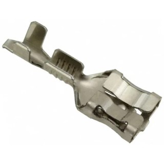 TE Connectivity FASTON .250 Silver Uninsulated Female Spade Connector, Crimp, 3 (Section E-E) mm, 4.5 (Section 2178299-1