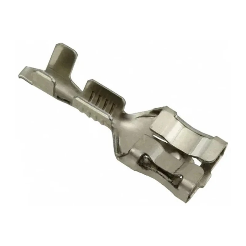 TE Connectivity FASTON .250 Silver Uninsulated Female Spade Connector, Crimp, 3 (Section E-E) mm, 4.5 (Section 2178299-1