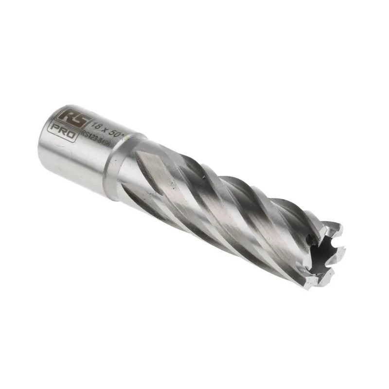 RS PRO High-Speed Steel (HSS) Magnetic Drill Bit 18 mm Cutter Diameter 50 mm Cutting Depth Bright Finish 123-8496