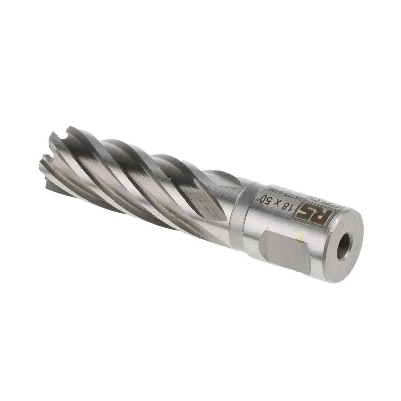 RS PRO High-Speed Steel (HSS) Magnetic Drill Bit 18 mm Cutter Diameter 50 mm Cutting Depth Bright Finish 123-8496