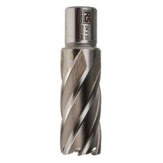 RS PRO High-Speed Steel Magnetic Drill Bit 24 mm Cutter Diameter 50 mm Cutting Depth 19.05 mm Shank Size 90° Drill 123-8499