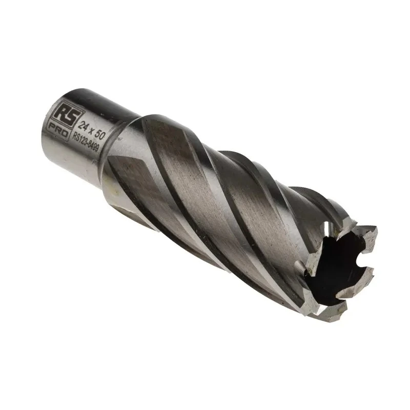 RS PRO High-Speed Steel Magnetic Drill Bit 24 mm Cutter Diameter 50 mm Cutting Depth 19.05 mm Shank Size 90° Drill 123-8499