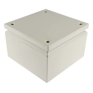 RS PRO Grey Steel Junction Box, IP66, IECEx, 200 mm x 200 mm x 120 mm IP66 IP Rated Enclosure IP66