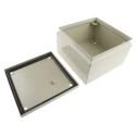 RS PRO Grey Steel Junction Box, IP66, IECEx, 200 mm x 200 mm x 120 mm IP66 IP Rated Enclosure IP66