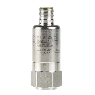 ifm electronic Vibration Sensor 25 mm/s Velocity, 20 mA Max Current, 32 V dc Max Voltage, Operating Temp 30 °C to 125 VTV122