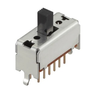 Alps Alpine Through Hole Slide Switch 4PDT Latching 100mA SSSF040800