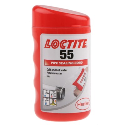 Loctite Pipe Sealant Cord for Oil Line, LPG Line, Steam Systems, Tank, Drum, In-Plant Utilities, Natural Line Loctite 55