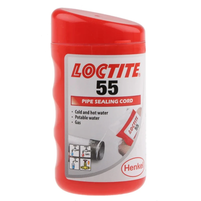 Loctite Pipe Sealant Cord for Oil Line, LPG Line, Steam Systems, Tank, Drum, In-Plant Utilities, Natural Line Loctite 55