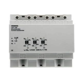 Siemens 7KT12 Series Current Transformer 60 A Primary 5 A Secondary 13 mm Bore Panel Mount 7KT1200