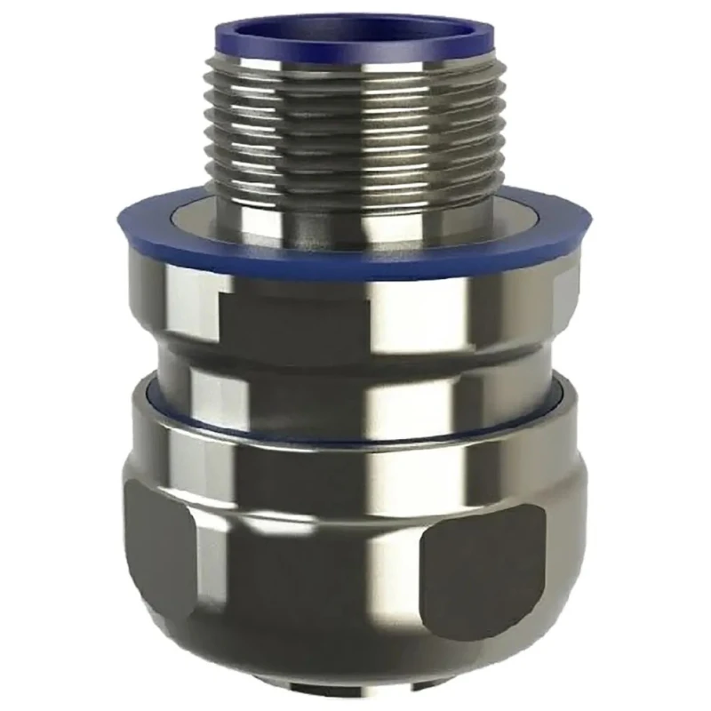 Flexicon Stainless Steel Conduit Fitting 25 mm Nominal Size, M25 Thread, Grey IP69/IP66/IP68/IP67 Rating LPC25-M25-C-FG