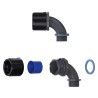 Flexicon Conduit Black Polyamide 66 42 mm Nominal Size M40 Thread Black Finish IP67 IP69 IP66 IP68 FPAU42-M40-90B