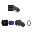 Flexicon Conduit Fitting Black, Polyamide 66, 34 mm Nominal Size, Thread M32, IP67 IP68 IP69 IP66 Protection FPAU34-M32-45B