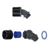 Flexicon Conduit Fitting Black, Polyamide 66, 34 mm Nominal Size, Thread M32, IP67 IP68 IP69 IP66 Protection FPAU34-M32-45B