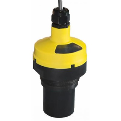 Flowline EchoPod Series Ultrasonic Level Sensor Vertical Mount Polycarbonate Housing Fluorelastomer Gasket DL34