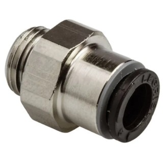 Legris LF3000 Series Male Pneumatic Fitting Brass 3/8 in G Threaded-to-Tube Push In 16mm LF3000