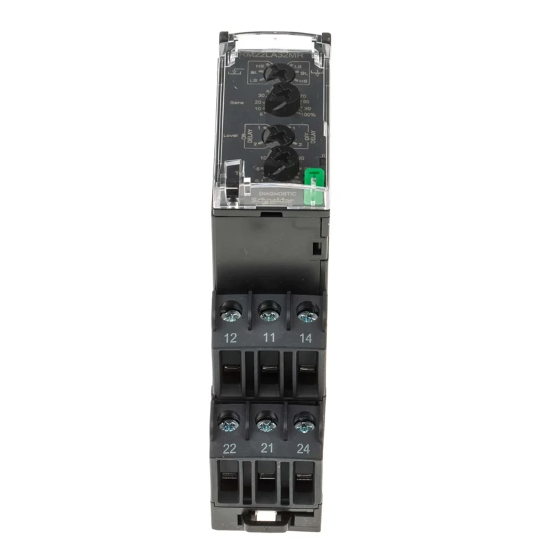 Schneider Electric Single-Phase Monitoring Relay DPDT, DIN Rail Mount, 24V AC, 250V AC Switching Voltage RM22LA32MR